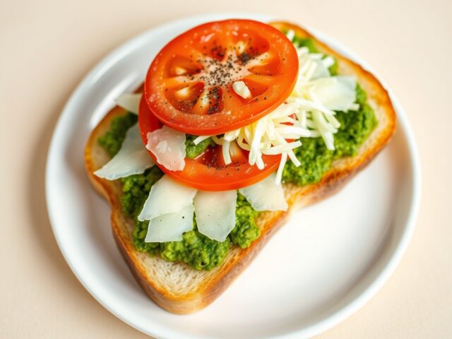 Geroosterd sneetje met pesto