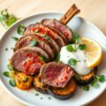 Geroosterde lamsfilet met harissa