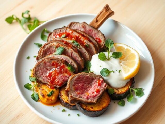 Geroosterde lamsfilet met harissa