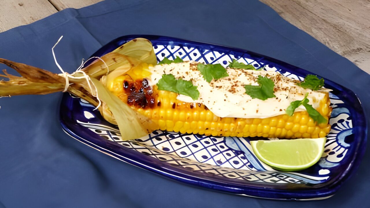 Geroosterde maïskolven op z’n Mexicaans