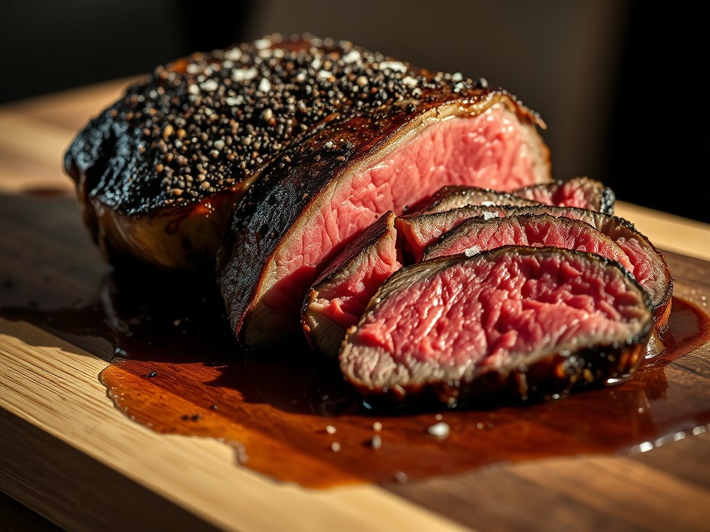 Geroosterde ribeye, AI-gegenereerde illustratie
