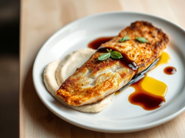 Geroosterde schelvis met aardappelbrandade