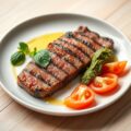 Geroosterde tonijn met basilicumpesto