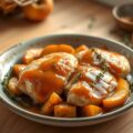 Gestoofde kip met appelkaramel