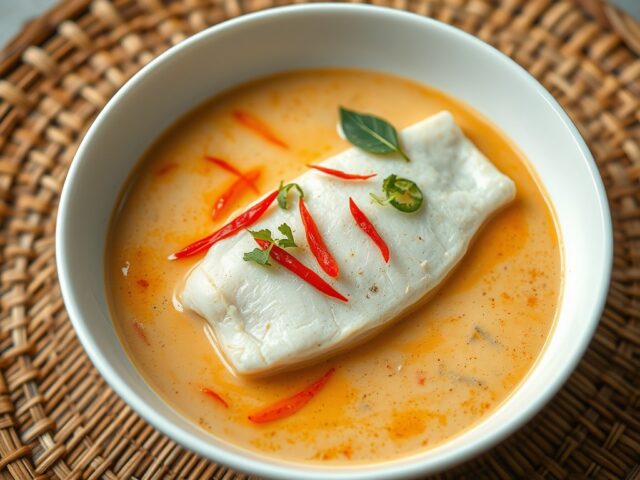 Gestoomde Thaise viscurry