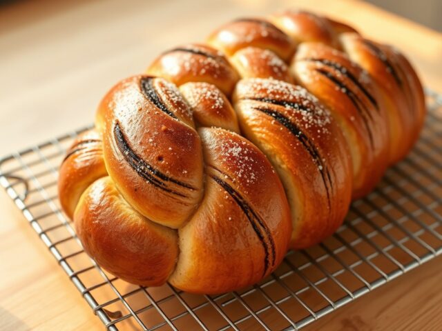 Gevlochten kaneelbrood