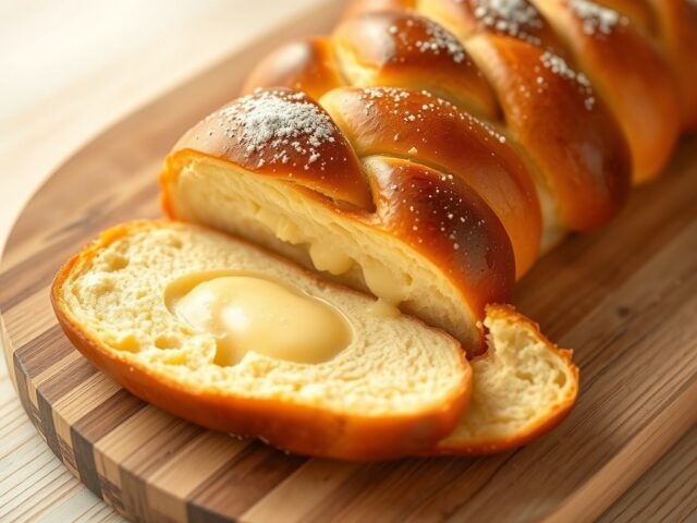 Gevuld paasvlechtbrood
