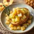 Gevulde aardappel met ananas en bleekselderij