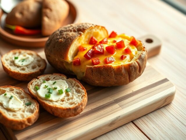 Gevulde aardappel met kaas
