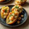 Gevulde aardappelen met Noordzeegarnalen