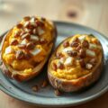 Gevulde aardappelen met pompoen en hazelnoten