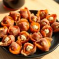 Gevulde abrikozen met pancetta