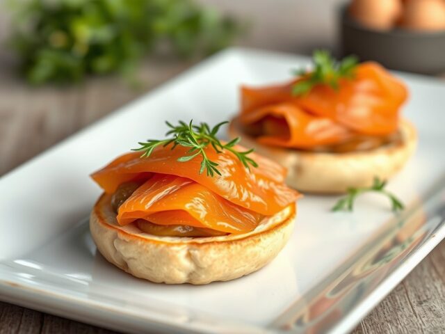 Gevulde artisjokbodem met gerookte zalm, langoesti