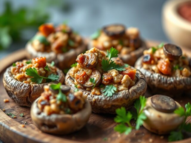 Gevulde champignons