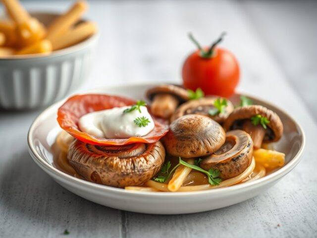 Gevulde champignons — AI-gegenereerde illustratie