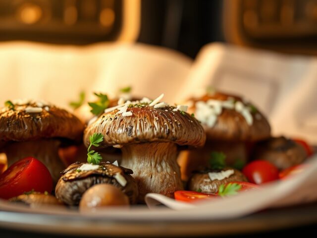 Gevulde champignons in de oven