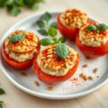 Gevulde chili tomaten