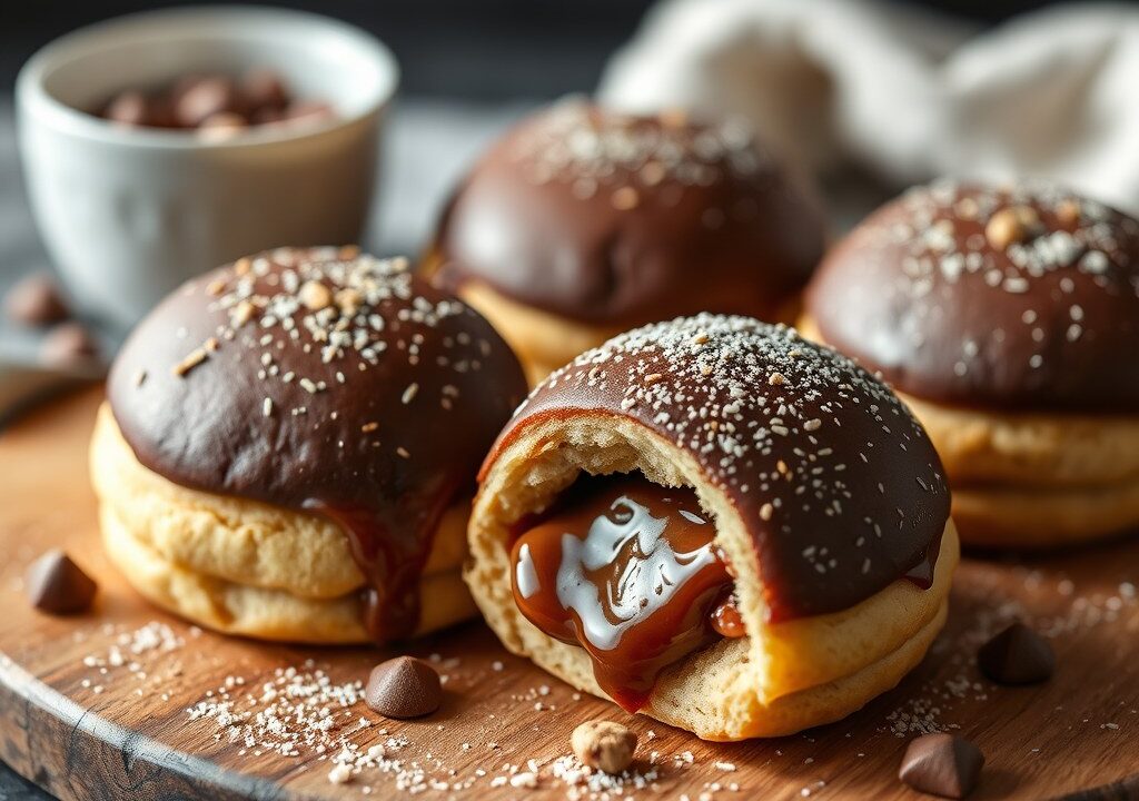Gevulde chocolade-wentelteefjes — AI-gegenereerde illustratie