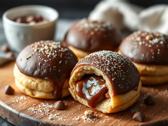 Gevulde chocolade-wentelteefjes — AI-gegenereerde illustratie