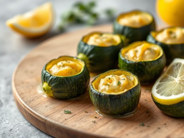 Gevulde courgette bloemen — AI-gegenereerde illustratie