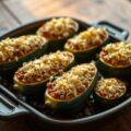 Gevulde courgettes met bitterkoekjes