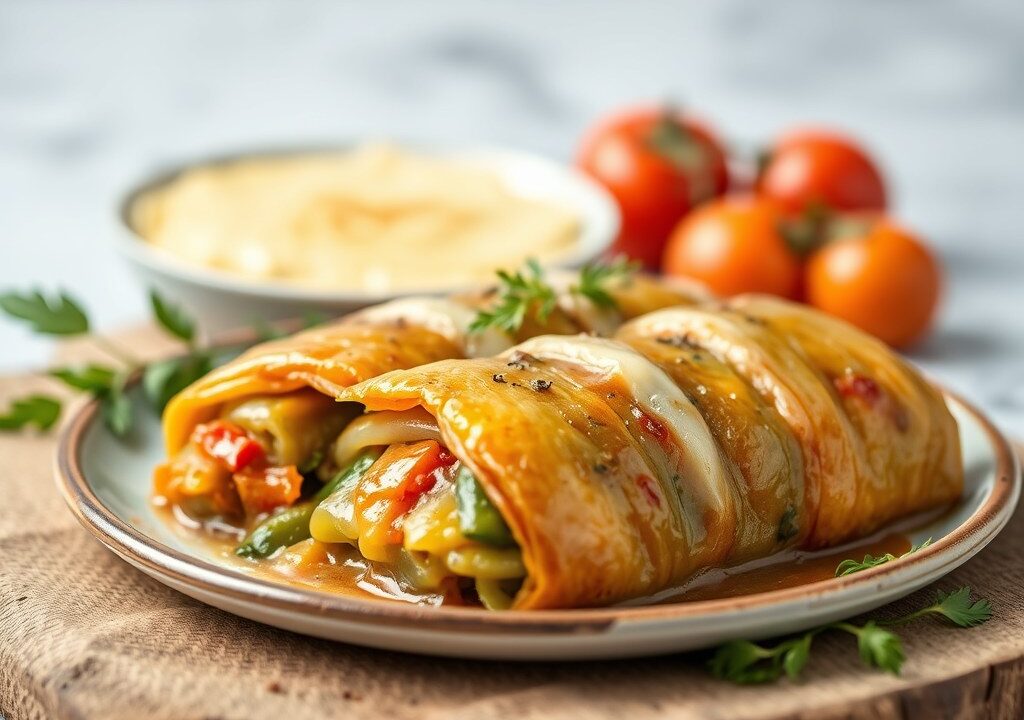 Gevulde groenten (dolma), AI-gegenereerde illustratie