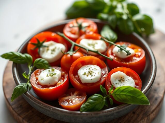 Gevulde Italiaanse tomaten met San Daniele ham