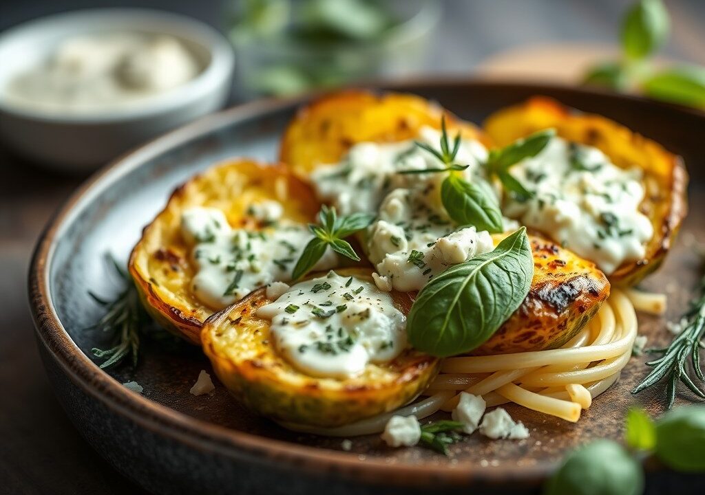 Gevulde kalfsschouder met gorgonzola, AI-gegenereerde illustratie