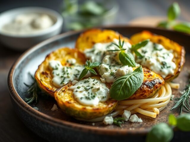 Gevulde kalfsschouder met gorgonzola