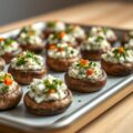 Gevulde kastanjechampignons met Boursin