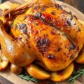 Gevulde kip met appeltjes en sjalot