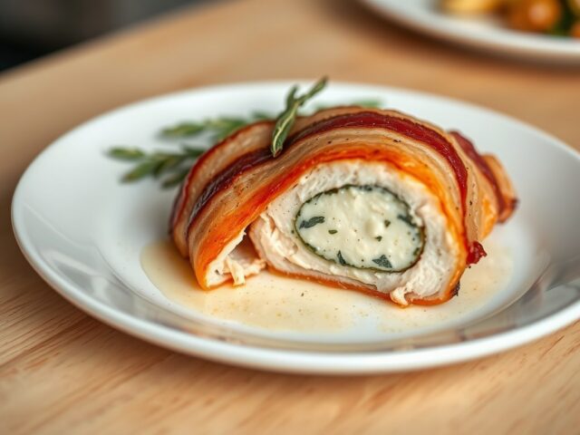 Gevulde kipfilet met Boursin pakketje