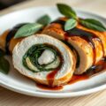 Gevulde kipfilet met ham