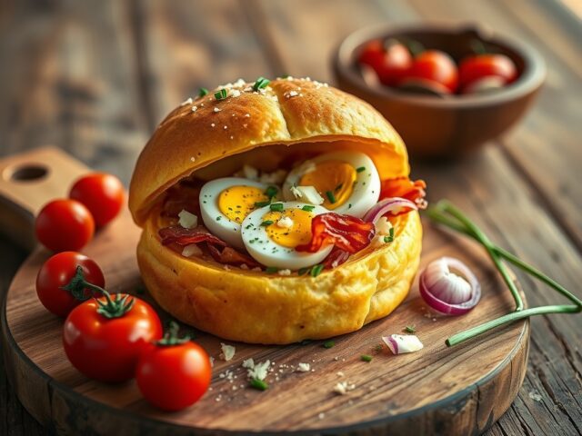 gevulde maisbol met bacbacon