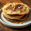 Gevulde pannekoeken met browniebeslag