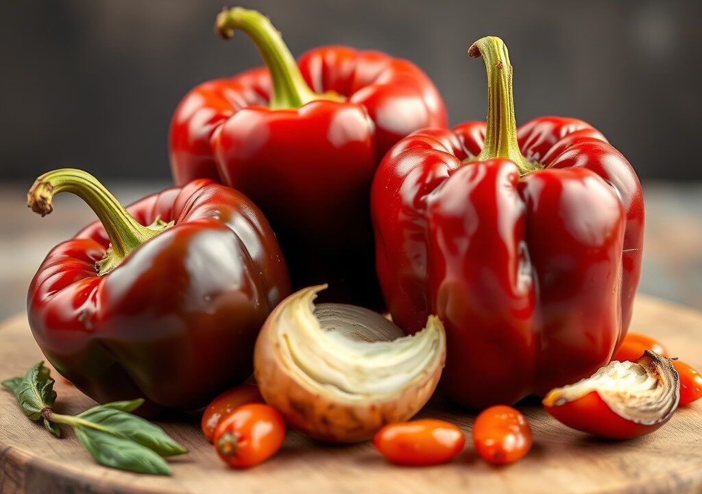 Gevulde paprika’s, AI-gegenereerde illustratie