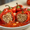Gevulde paprika in vastenstijl