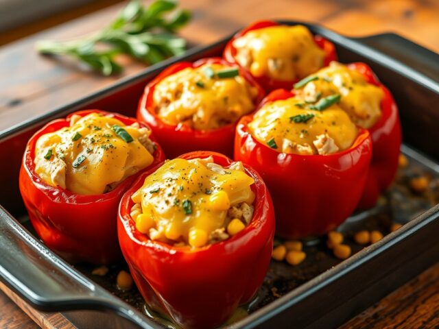 Gevulde paprika met aardappel