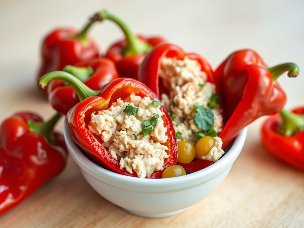 Gevulde peppadews, AI-gegenereerde illustratie