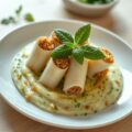 Gevulde pijlinktvis met aardappel-peterseliepuree