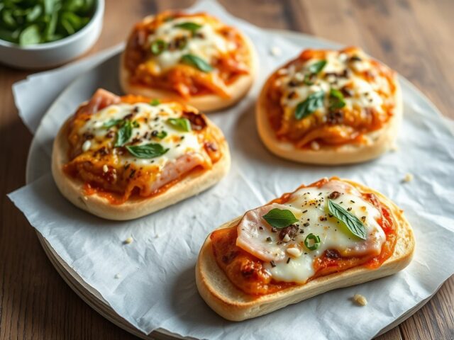 Gevulde Pizzabroodjes — AI-gegenereerde illustratie