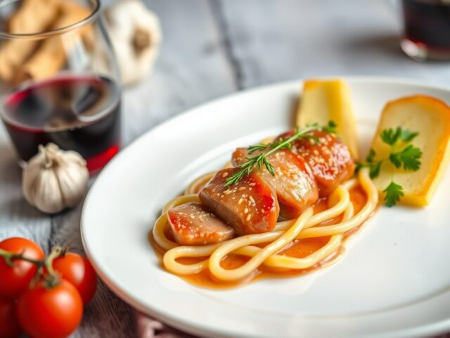 Gevulde reefilet in Parmaham