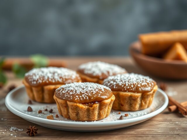 Gevulde speculaas taartjes