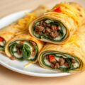 Gevulde spinazie pannenkoeken