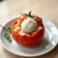 Gevulde tomaat met knolselder en zalm