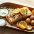Gevulde zalm uit de oven