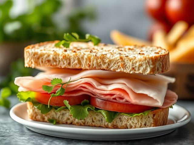 Gezonde sandwich — AI-gegenereerde illustratie
