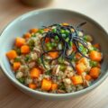 Gierst met hazelnootpesto