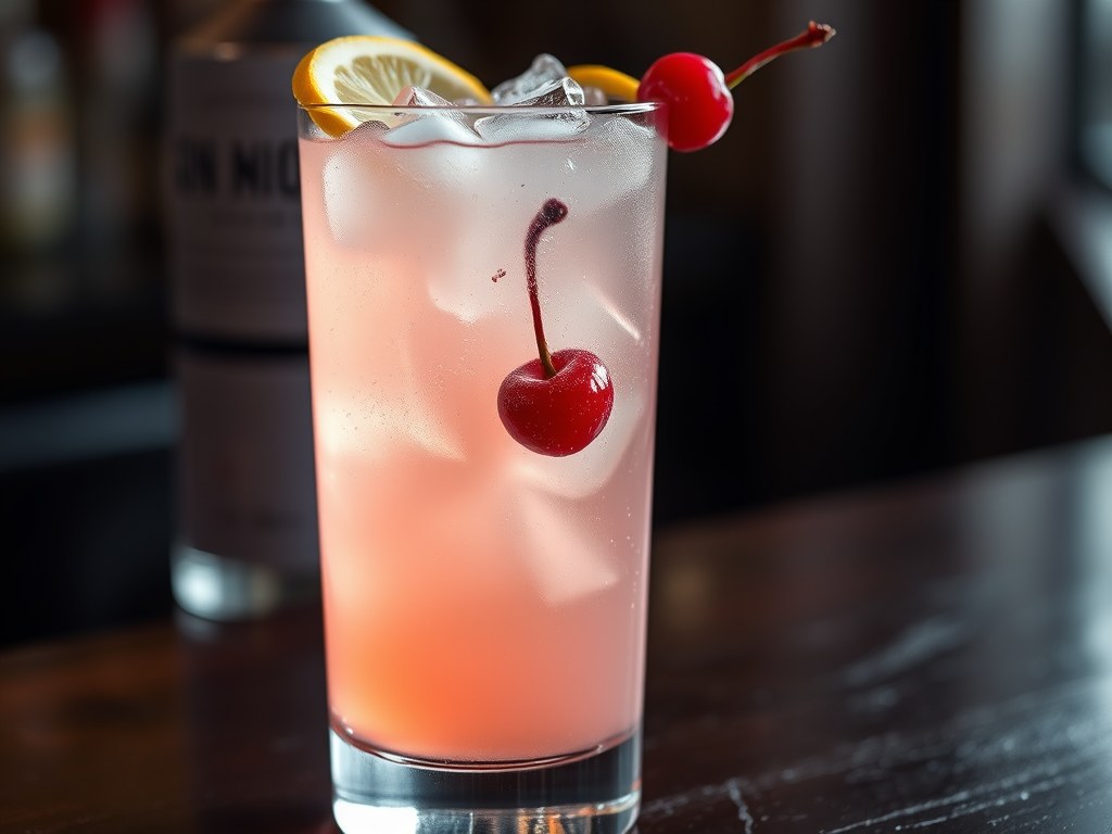 Gin Sling, AI-gegenereerde illustratie
