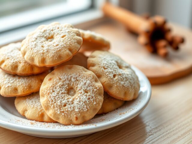 Gistkoekjes met kaneelsuiker